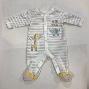 Unisex cotton Onesie/sleeper. Newborn/premie. Toys R Us sleeper.